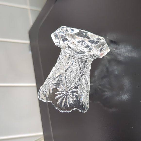 1980s Vintage Cut Crystal Toothpick Holder - Picture 5 of 8